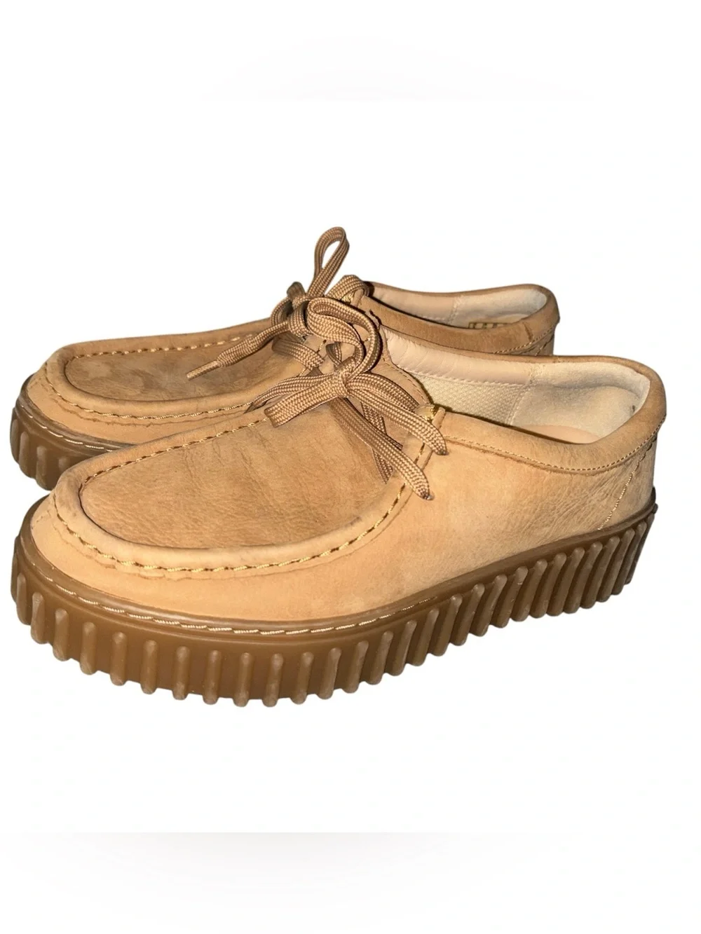 Clarks Torhill Bee tan Suede Wallabee Chukka Shoe 7.5